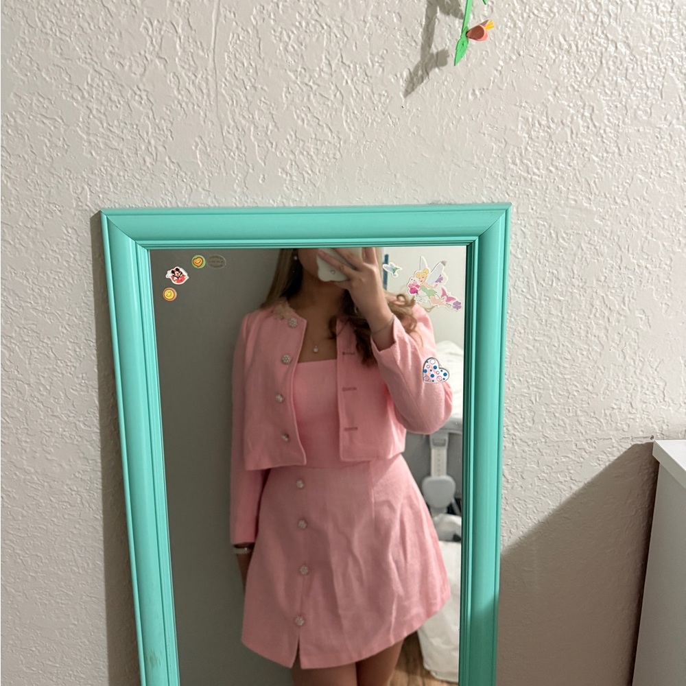SHEIN Pink Mini Dress with Jacket